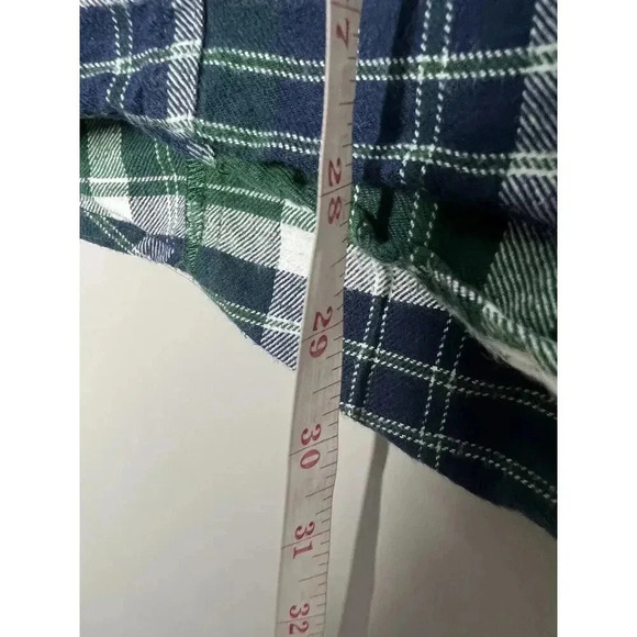 Backpacker Mens LARGE Sports Flannel Plaid Shirt Vented Outdoor Green button up - Picture 6 of 8